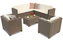 Tech rattan sarok a Colorado Corner 7 cappuccino Bica készletben