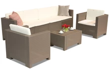 Techno rattan készlet meghosszabbított Colorado Coffee 6 Max cappuccino Bica kanapéval