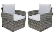 Technorattan fotel Monaco Garden Point szürke - 2db készlet