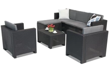 Technrattan nappali bútorkészlet Colorado Relax Corner 6 Bica antracit