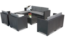 Technrattan nappali bútorkészlet Colorado Relax Corner 8 antracit Bica