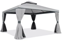 Walencja nagy kerti pavilon 4 x 4 m szürke Garden Point