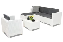 Zöld rattan nappali bútorkészlet Colorado Relax Corner 5 fehér Bica