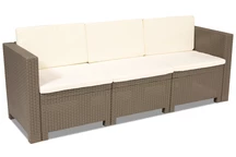 Háromüléses techno rattan kanapé Colorado cappuccino Bica