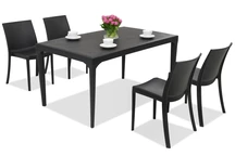 Kerti étkezőgarnitúra Oslo / Perla 4 antracit Bica