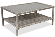 Monaco Garden Point techno rattan dohányzóasztal világosszürke