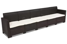 Nebraska barna Bica ötüléses techno rattan kanapé