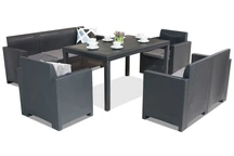 Rattan bútor Nebraska Apetito 7 Anthracite Bica