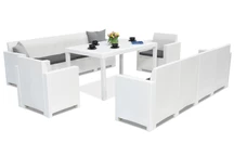 Rattan bútorkészlet Nebraska Apetito Max 10 fehér Bica