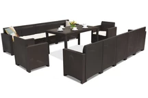 Rattan bútorkészlet Nebraska Apetito Max 12 barna Bica