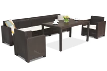Rattan bútorkészlet Nebraska Apetito Max 7 barna Bica