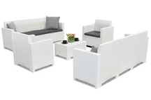 Rattan bútorkészlet Nebraska Coffee 8 fehér Bica