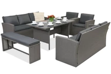 Rattan kerti bútor Marseille Apetito 10 Garden Point antracit