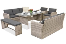 Rattan kerti bútor Marseille Apetito 10 Garden Point szürke