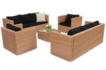 Rattan kerti bútor Roma Coffee 8 Garden Point cappuccino