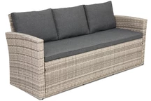 Technorattan háromüléses kanapé Marseille Garden Point szürke