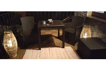 Polirattan bútorkészlet 3 személyes kanapéval Lido Coffee Box 5 barna Bica mellkassal