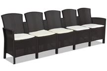 5 személyes techn rattan kanapé Lido 5 barna Bica