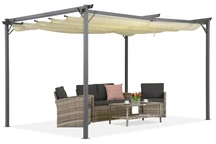 Bézs teraszos pergola La Palma 3x4 Garden Point