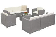 Colorado Coffee 8 szürke Bica polirattan bútorkészlet