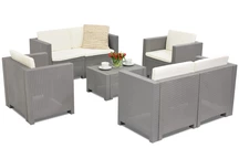 Egy polyrattan bútorkészlet Colorado Coffee 6 szürke Bica