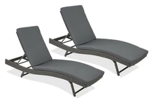 Két antracit technorattan nyugágyból álló készlet, Bermuda Garden Point