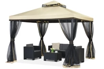 Krém színű kerti pavilon szúnyoghálóval Valencia 3x3 m Garden Point