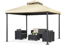 Krémes kerti pavilon Valencia 3x3 m Garden Point