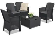 Lido Coffee Box 4 tech rattan szett antracit Bica dobozzal