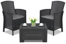 Lido Terrace 2 techn rattan szett antracit Bica