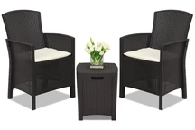 Lido Terrace Box 2 techn rattan szett barna, Bica mellkassal