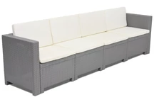 Négyüléses tech rattan kanapé Colorado Bica szürke