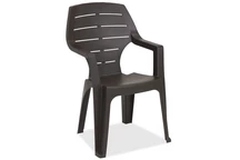 Stílusos kerti szék Marne magas háttámlával Bica barna