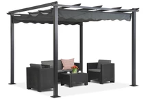 Szabadon álló teraszos pergola Tenerife 3 x 3m szürke Garden Point