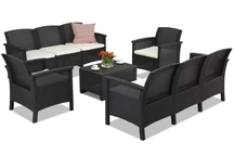 Technorattan bútorkészlet Venezia Coffee 8 Bica barna