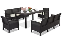 Technorattan garnitúra Venezia Apetito 8 barna Bica