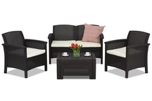 Technorattan garnitúra Venezia Coffee 4 barna Bica