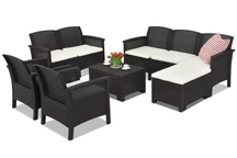 Technorattan pihenőbútor garnitúra Venezia Relax Corner 8 Bica barna