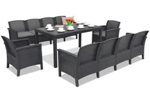 Venezia Apetito Max 10 technorattan bútor antracit Bica