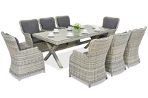 London polirattan étkészlet 8 személyes Garden Point antracit