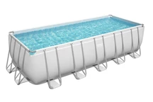 Nagy rack medence fedéllel, pumpával és létrával Power Steel 640 x 274 x 132 cm Bestway 5611Z
