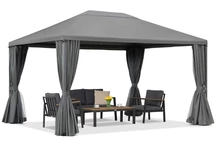 Antracit kerti pavilon Madrid 3 x 4m Prémium Garden Point