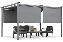 Antracit színű terasz pergola redőnnyel La Palma 3x4 Garden Point