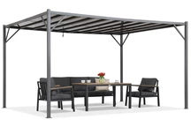 Antracit terasz pergola Paros 3x4m Garden Point