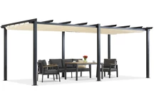 Barbados terasz pergola 3x6 m Garden Point bézs színben