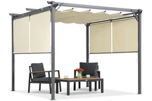 Bézs színű terasz pergola redőnnyel La Palma 3x3 Garden Point