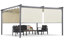 Bézs színű terasz pergola redőnnyel La Palma 4x4 Garden Point