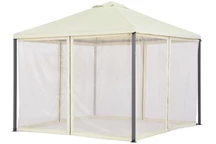 Madryt bézsszínű kerti pavilon szúnyoghálóval 3 x 3 m Garden Point