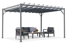 Malaga 3x4m antracitszürke teraszpergola, Garden Point