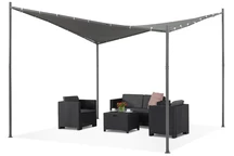 Mallorca 3,5 x 3,5m antracitszürke teraszpergola Garden Point